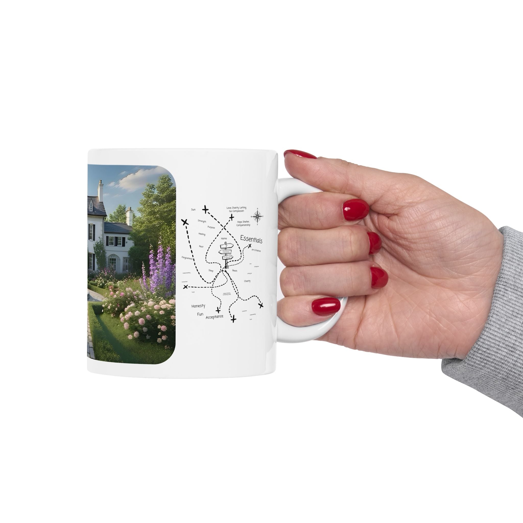 Cozy Architecture & Dreamy Landscapes #16 White Ceramic Mug – Homes Home Sweet Home Cup (11oz/15oz)