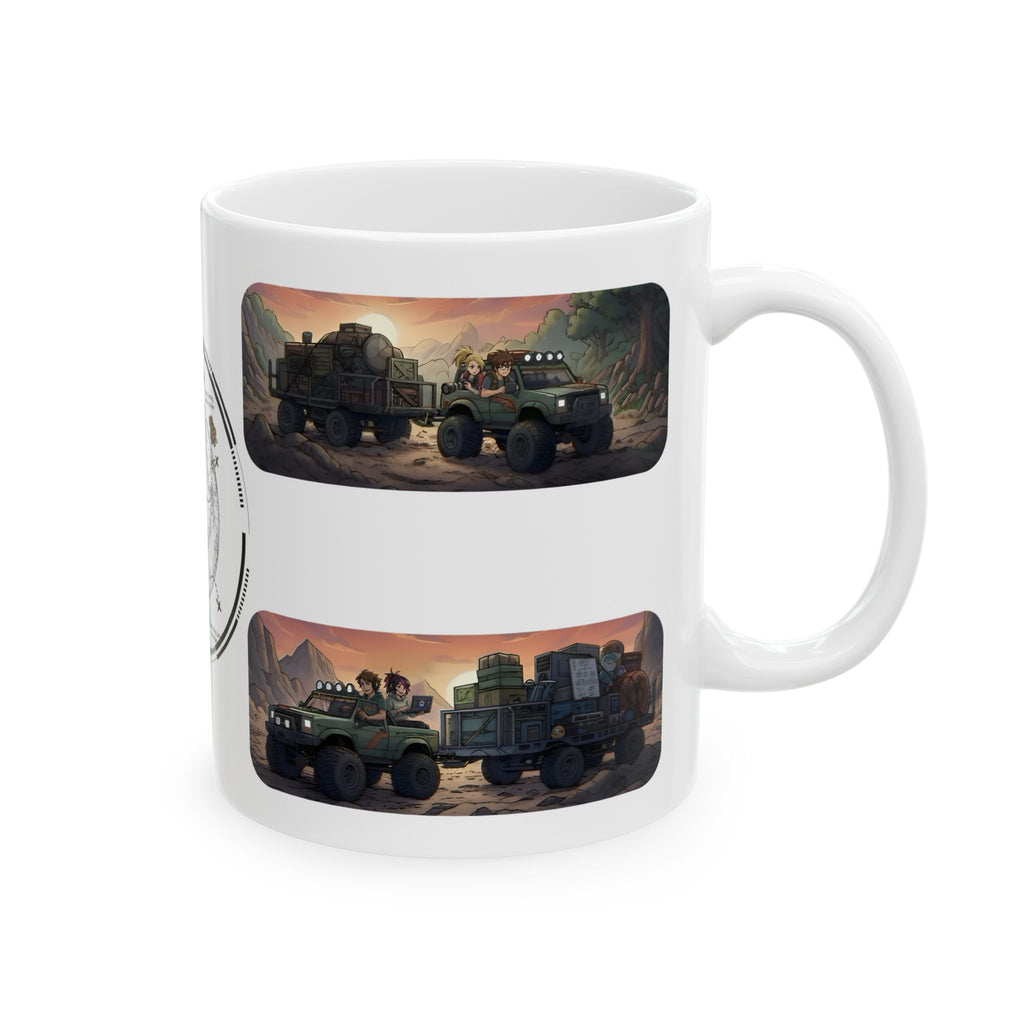 Adventure 4x4 Trucks #22, Game Dev, Photography, & Explorers On The Go White Ceramic Mug — Find Your Path To The Essentials Cup (11oz & 15oz)