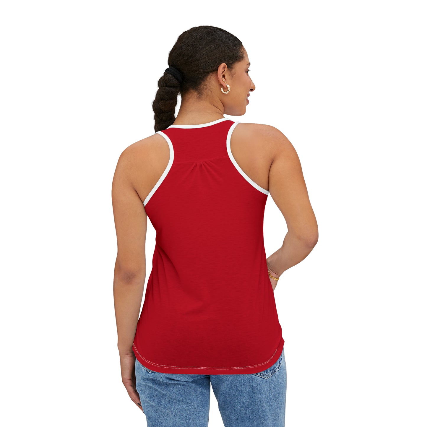 Women's Dark Red Tank Top (AOP)