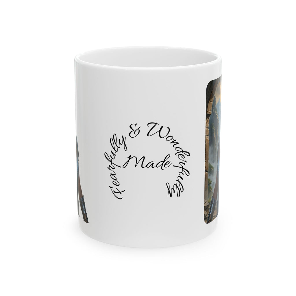 Gentle Woman of Valor #12 White Ceramic Mug - Fearfully & Wonderfully Made Tribute Cup (11oz/15oz)