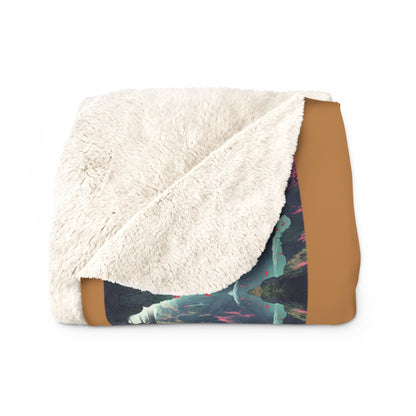 Matiby MEK Light Brown Sherpa Fleece Blanket