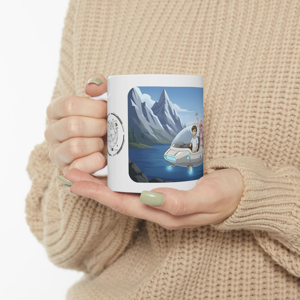 Mountain Lake Vista White Ceramic Mug – Life’s Little Wonders Cup (11oz/15oz)