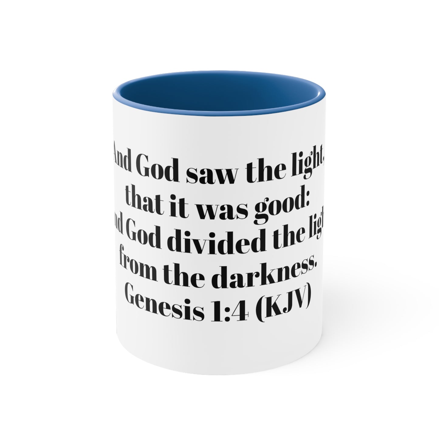 Bible Speaks Gen 1:4 Accent Mug, 11oz