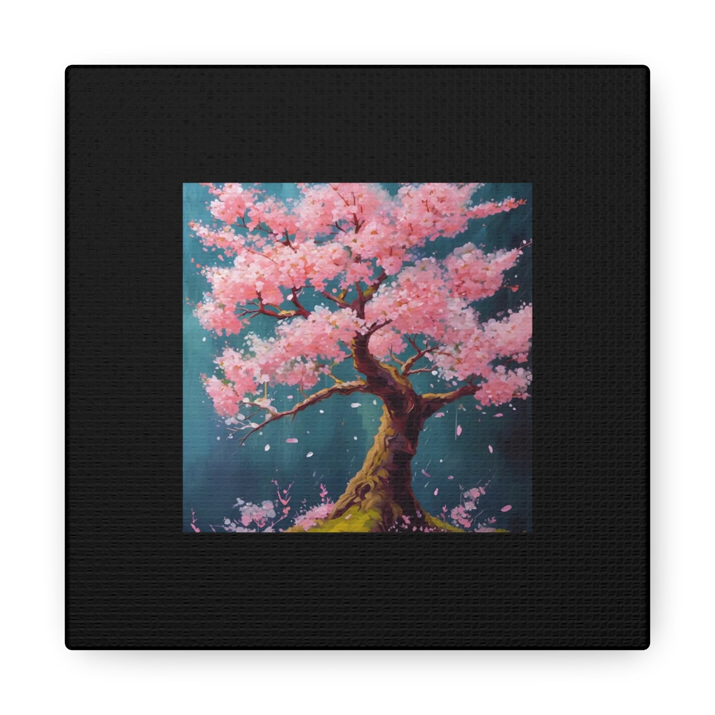 Cherry Blossom Black Canvas Gallery Wraps