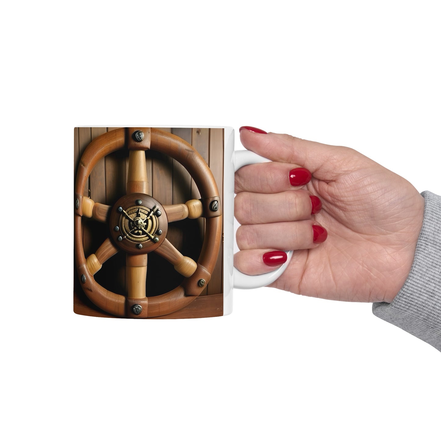 Nautical Helm Ceramic Mug, 11oz