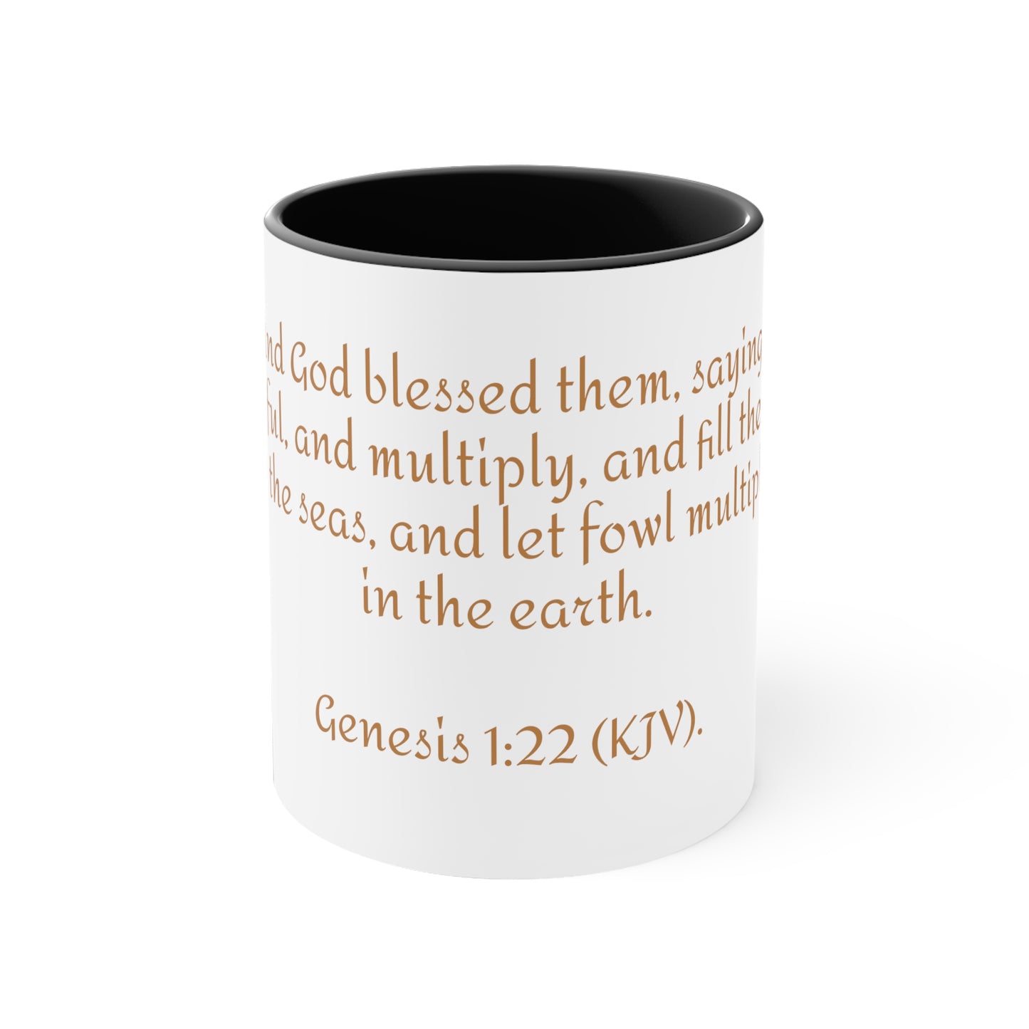 Bible Speaks Gen 1:22 Accent Mug, 11oz