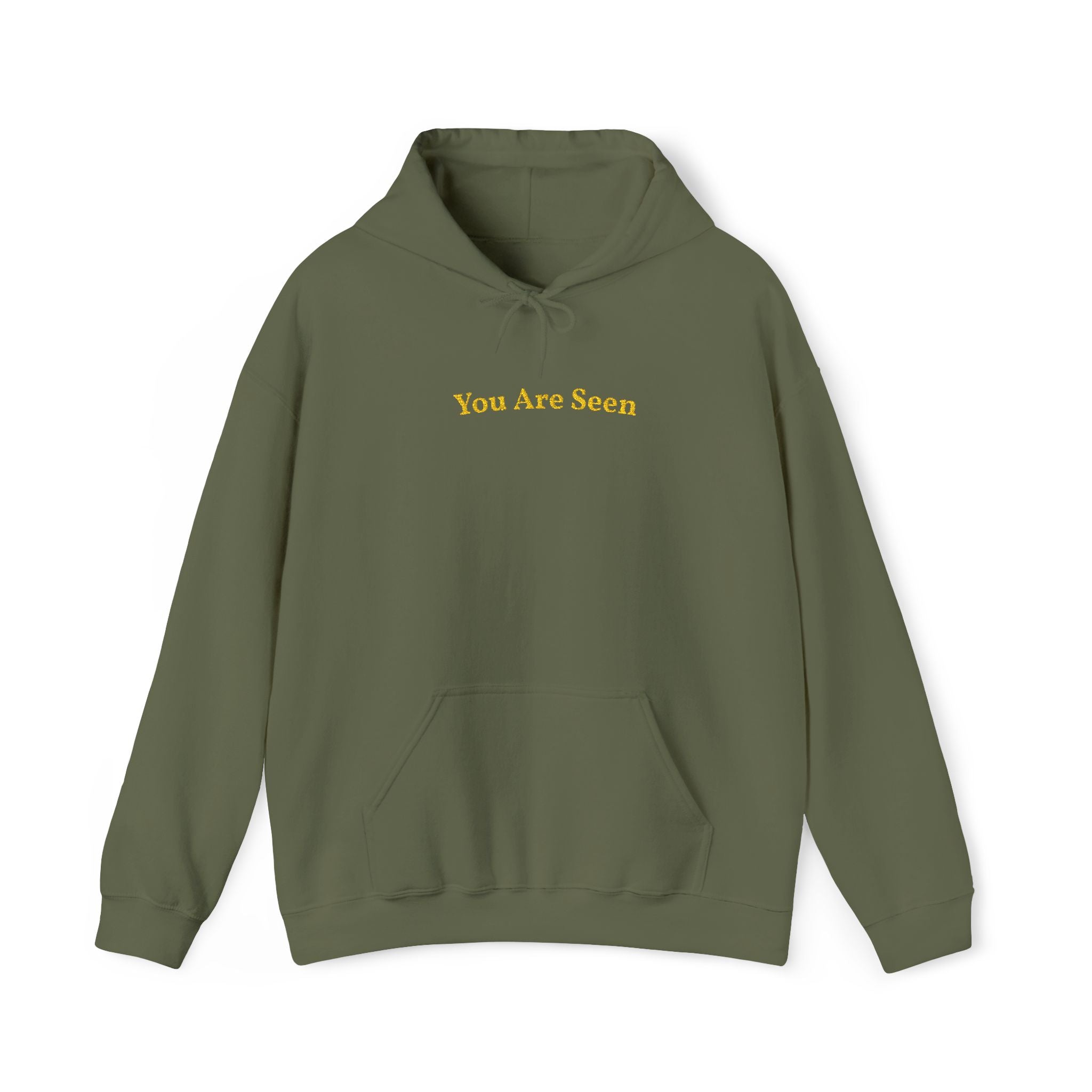 You Are Seen Gold Embroidered Unisex Heavy Blend Hooded Sweatshirt, Strength And Hope Hoodie