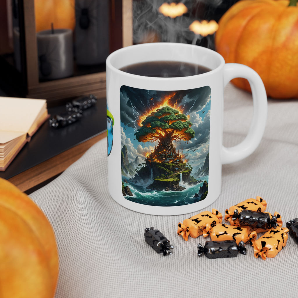 Contrast & Perspective #7 White Ceramic Mug — Time & Chance Daily Cup (11oz, 15oz)