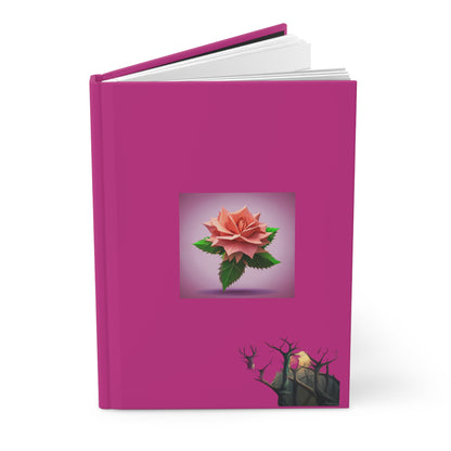 Thorn Rose Hardcover Journal Matte Pink