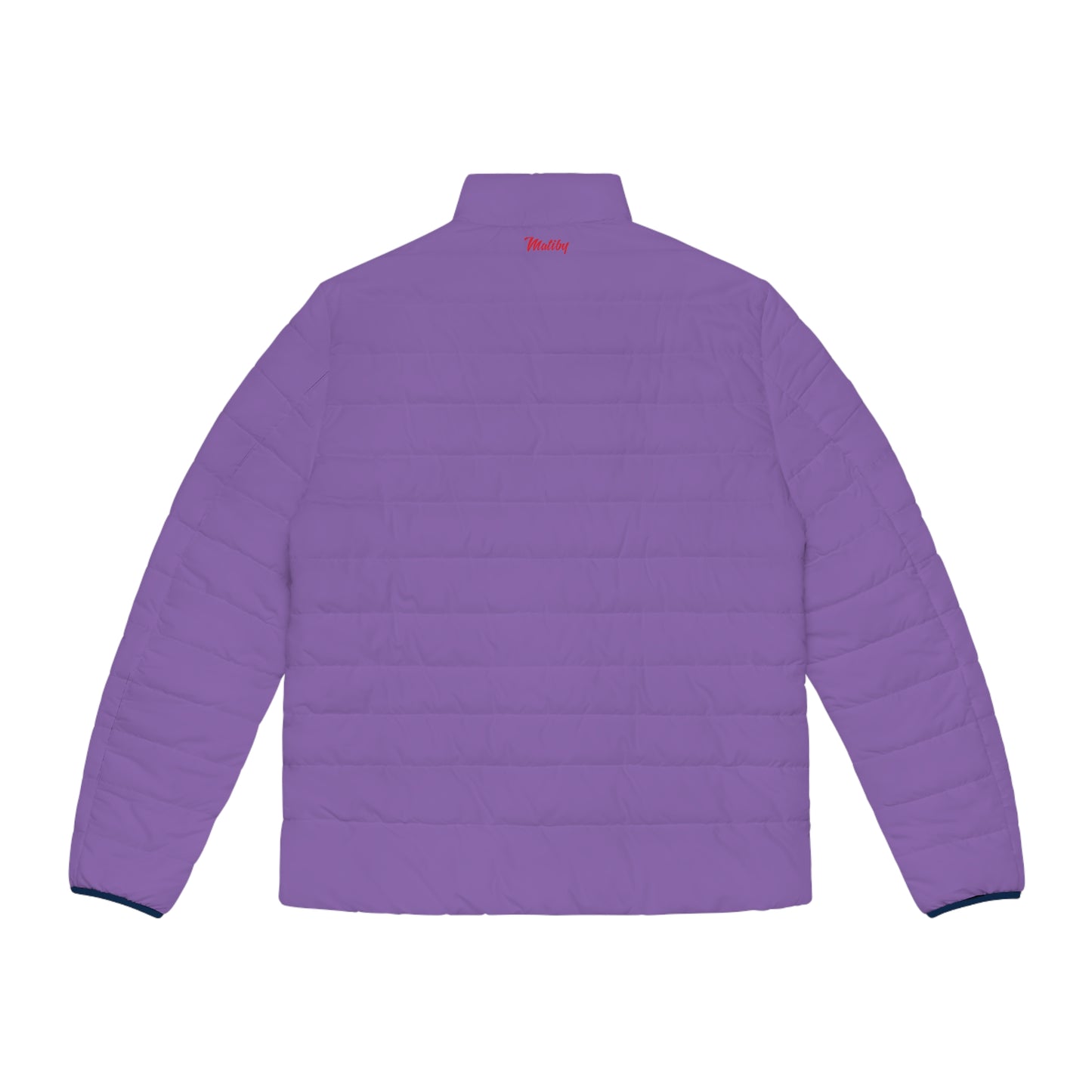 Men's Light Purple Puffer Jacket (AOP)