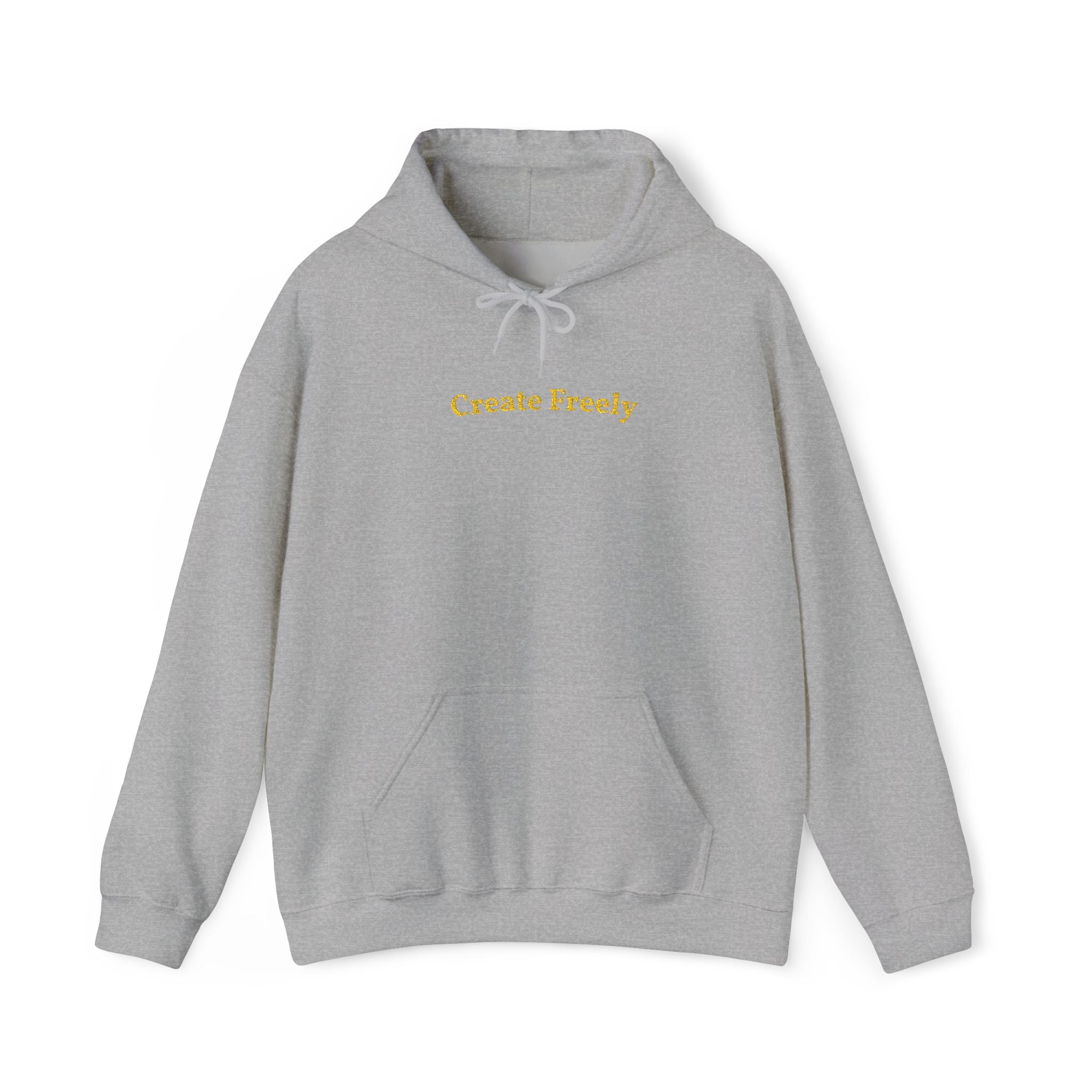 Create Freely Gold Embroidered Unisex Heavy Blend Hooded Sweatshirt, Strength And Hope Hoodie