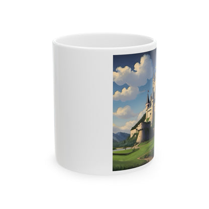 Artzy Castle Ceramic Mug, 11oz