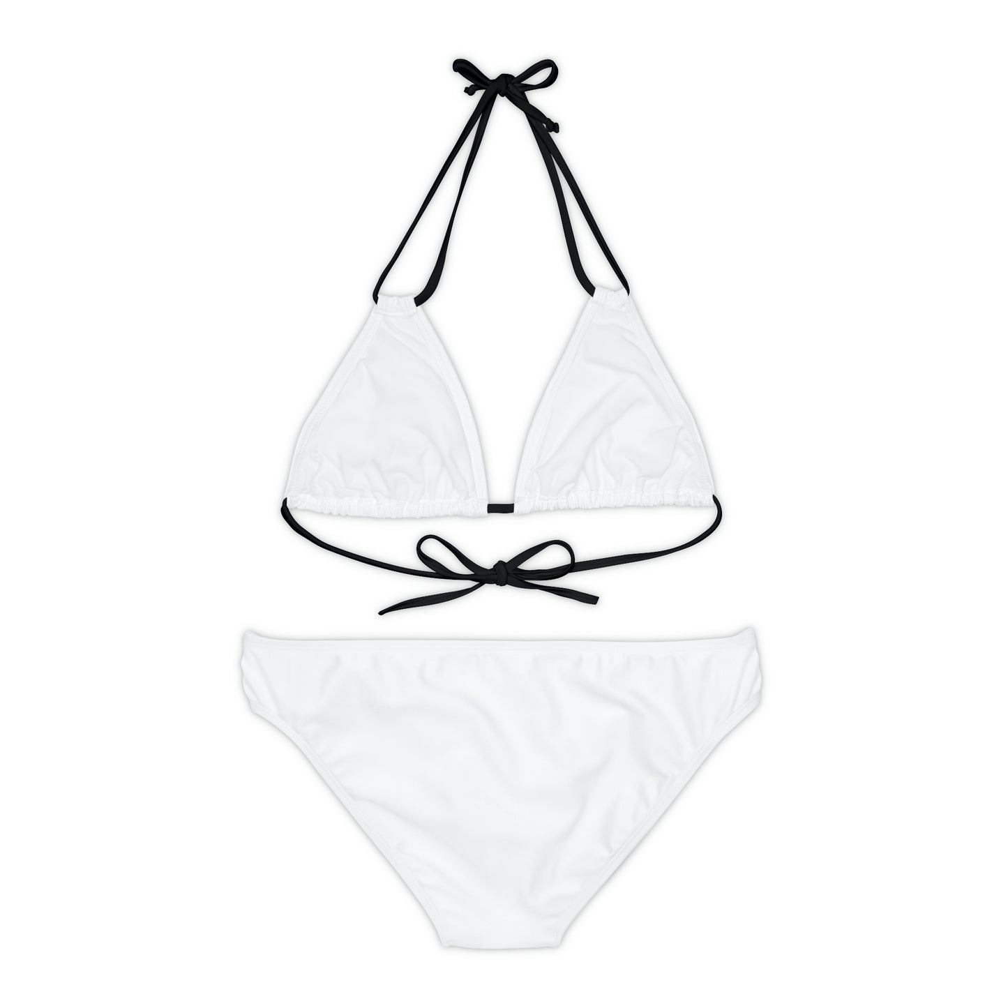 Matiby White Strappy Bikini Set (AOP)