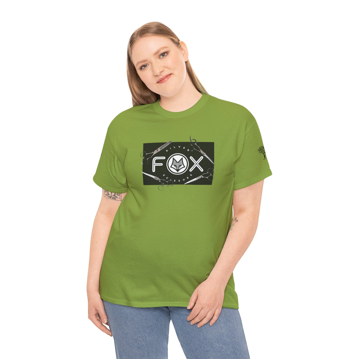 Silver Fox Scissors Unisex Heavy Cotton Tee