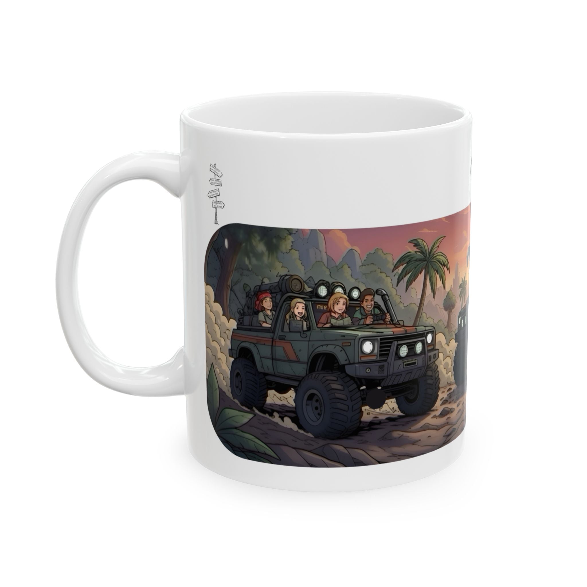 Adventure 4x4 Trucks #6, Explorers On Wheels White Ceramic Mug — Find Your Path To The Essentials Cup (11oz & 15oz)
