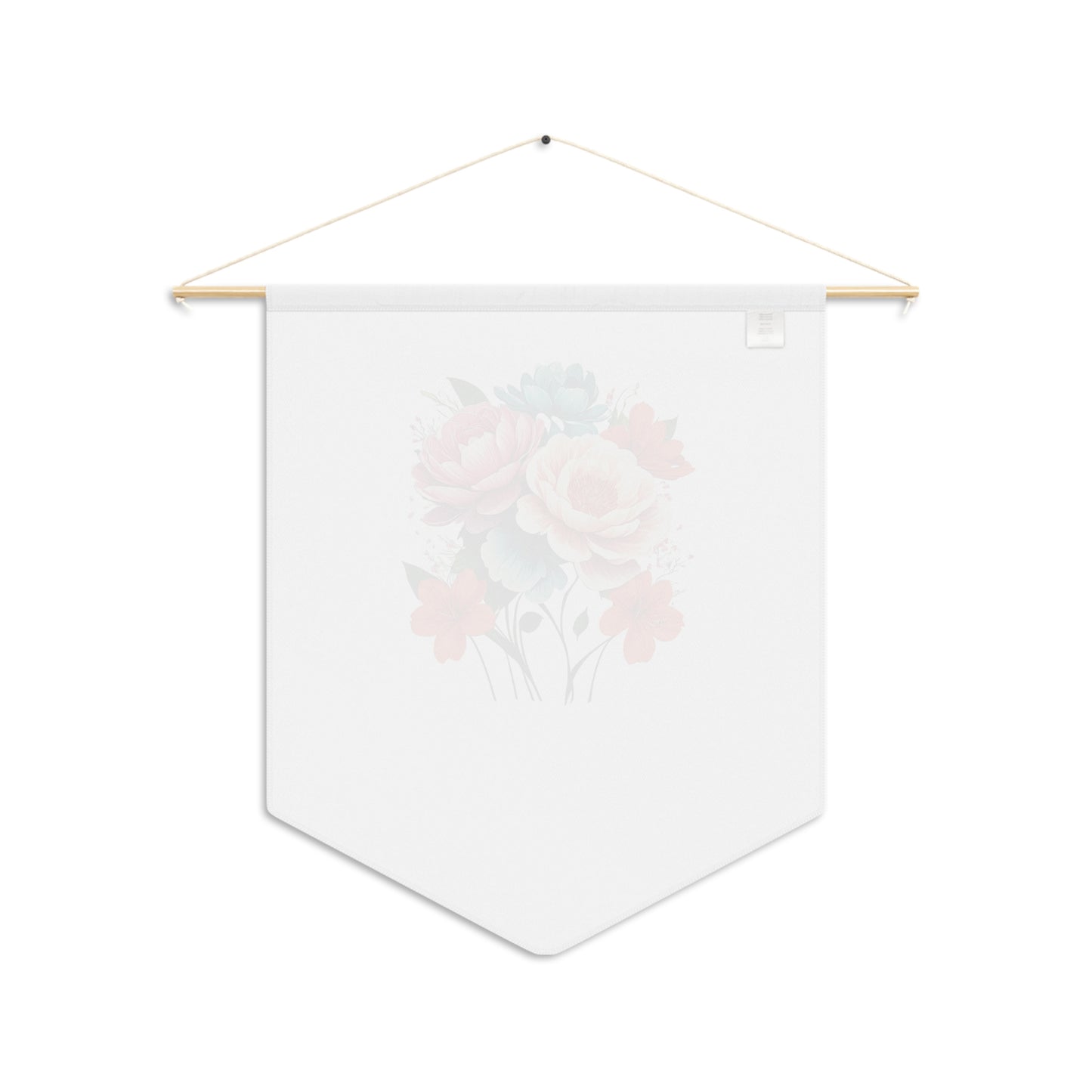 E Floral White Pennant