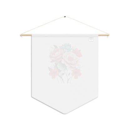 E Floral White Pennant