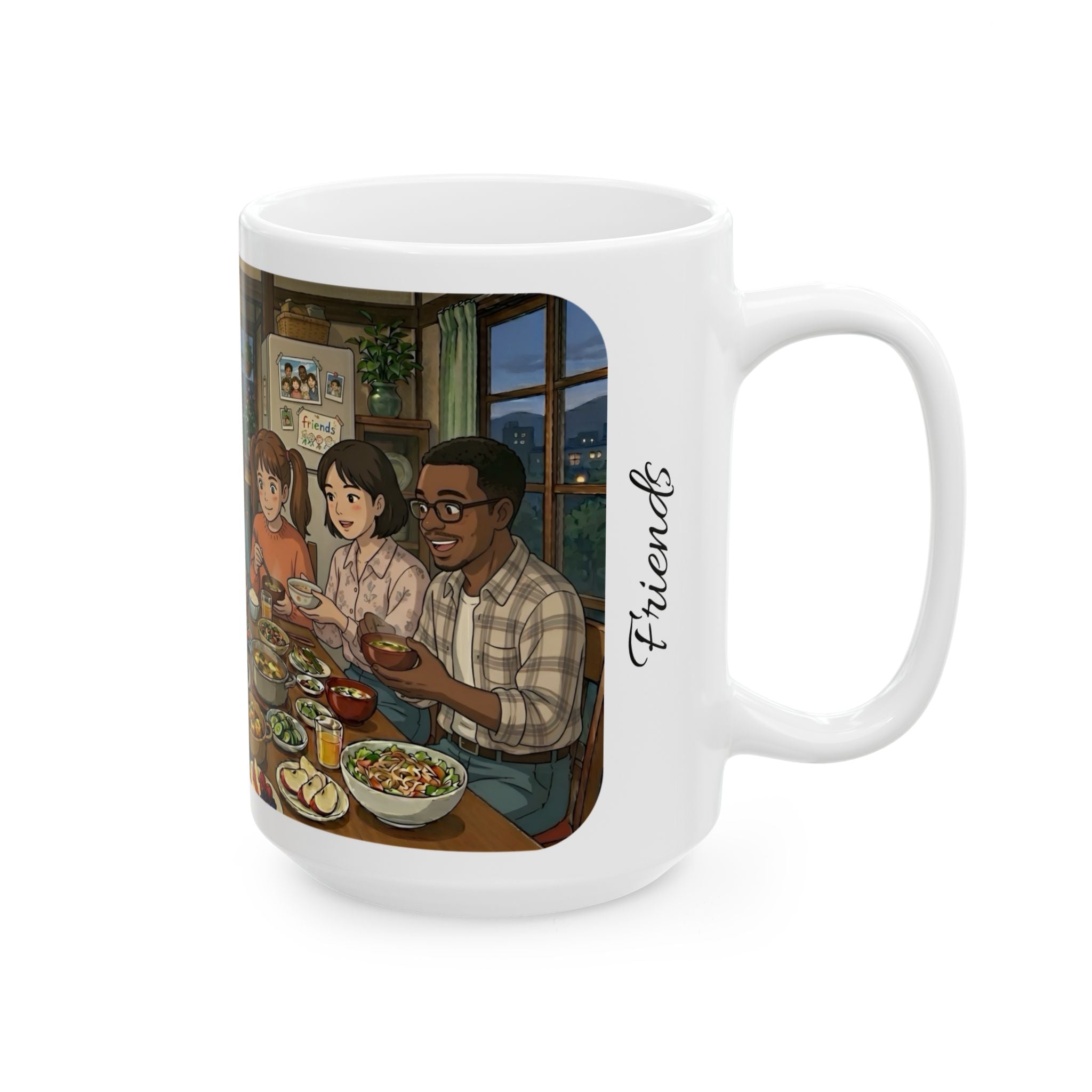 Family & Friends #4 Forever White Ceramic Mug — Cozy Feast Cup (11oz/15oz)