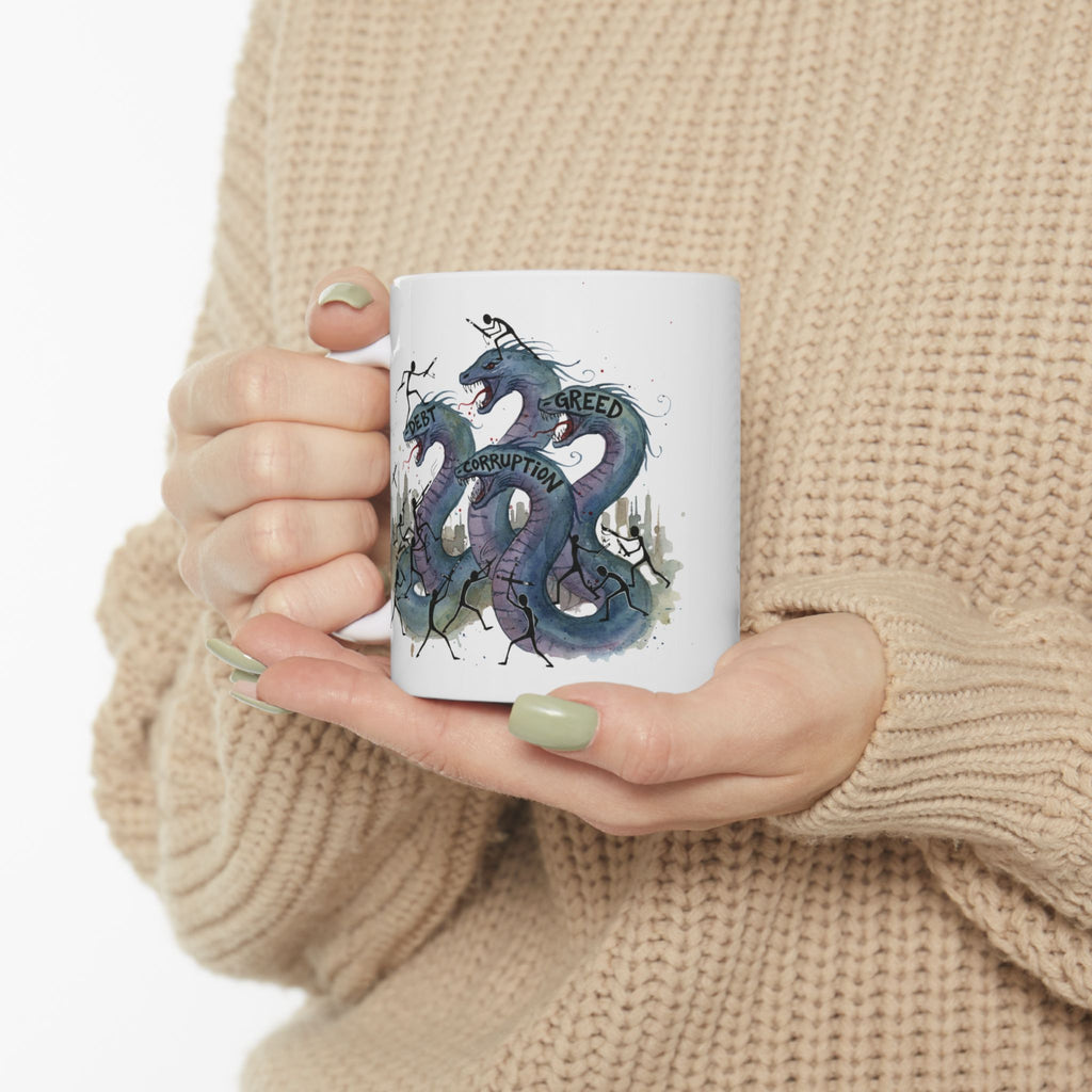 Reporting For Duty On The White Ceramic Mug — Time To Unite Against The D C G Hydra Serpents 11oz/15oz