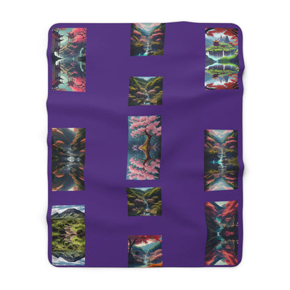 Matiby MEK Purple Sherpa Fleece Blanket