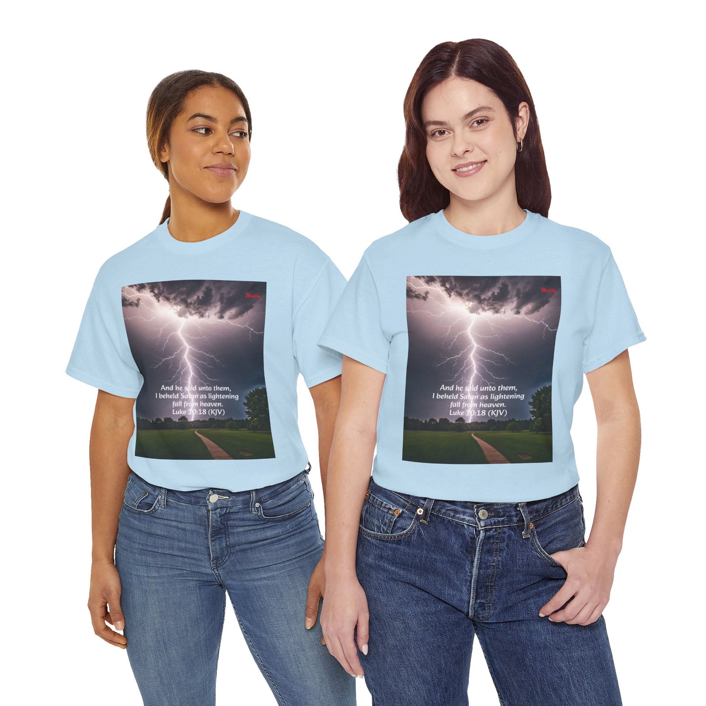 Lightning Style Satan's Fall Unisex Heavy Cotton Tee