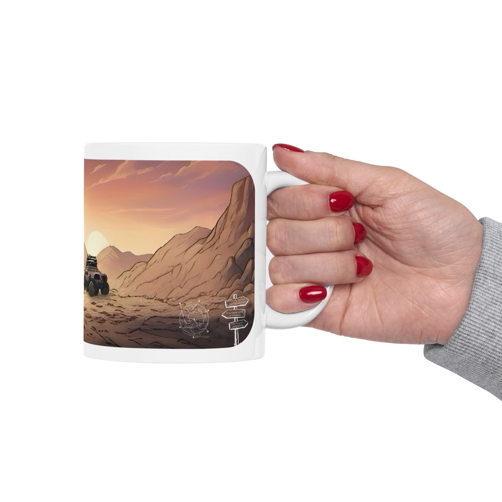 Adventure 4x4 Trucks #33, Business Entrepreneurs On The Move White Ceramic Mug — Find Your Path To The Essentials Cup (11oz & 15oz)