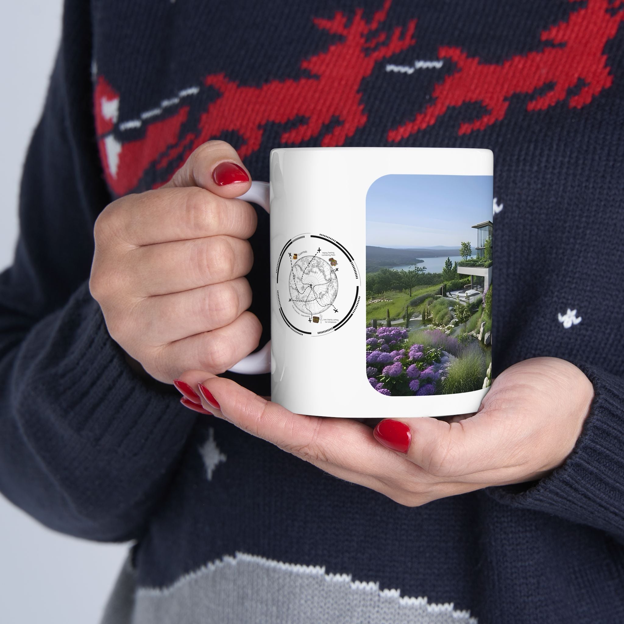 Cozy Architecture & Dreamy Landscapes #20 White Ceramic Mug – Homes Home Sweet Home Cup (11oz/15oz)