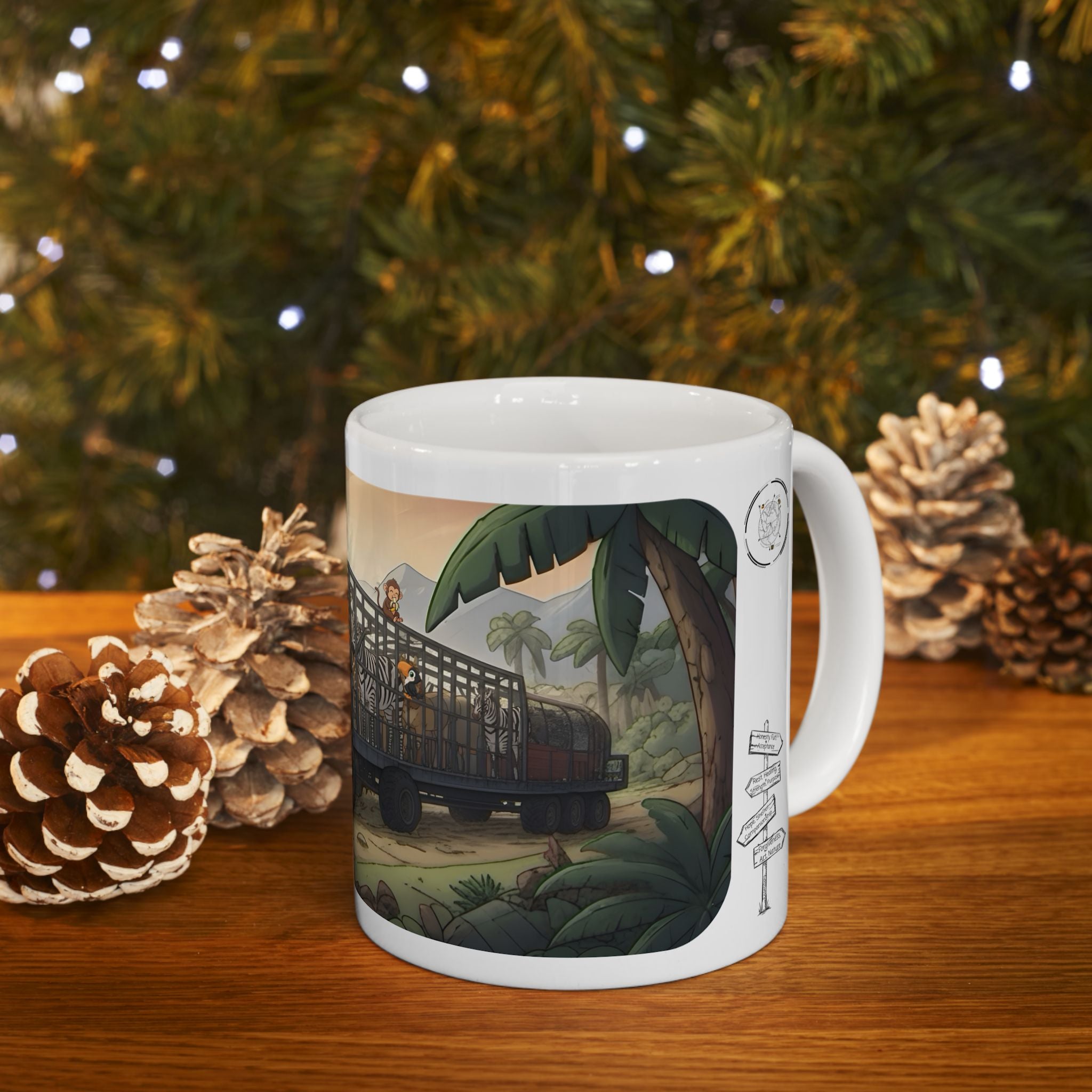 Adventure 4x4 Trucks #8,  Safari On The Go White Ceramic Mug — Find Your Path To The Essentials Cup (11oz & 15oz)
