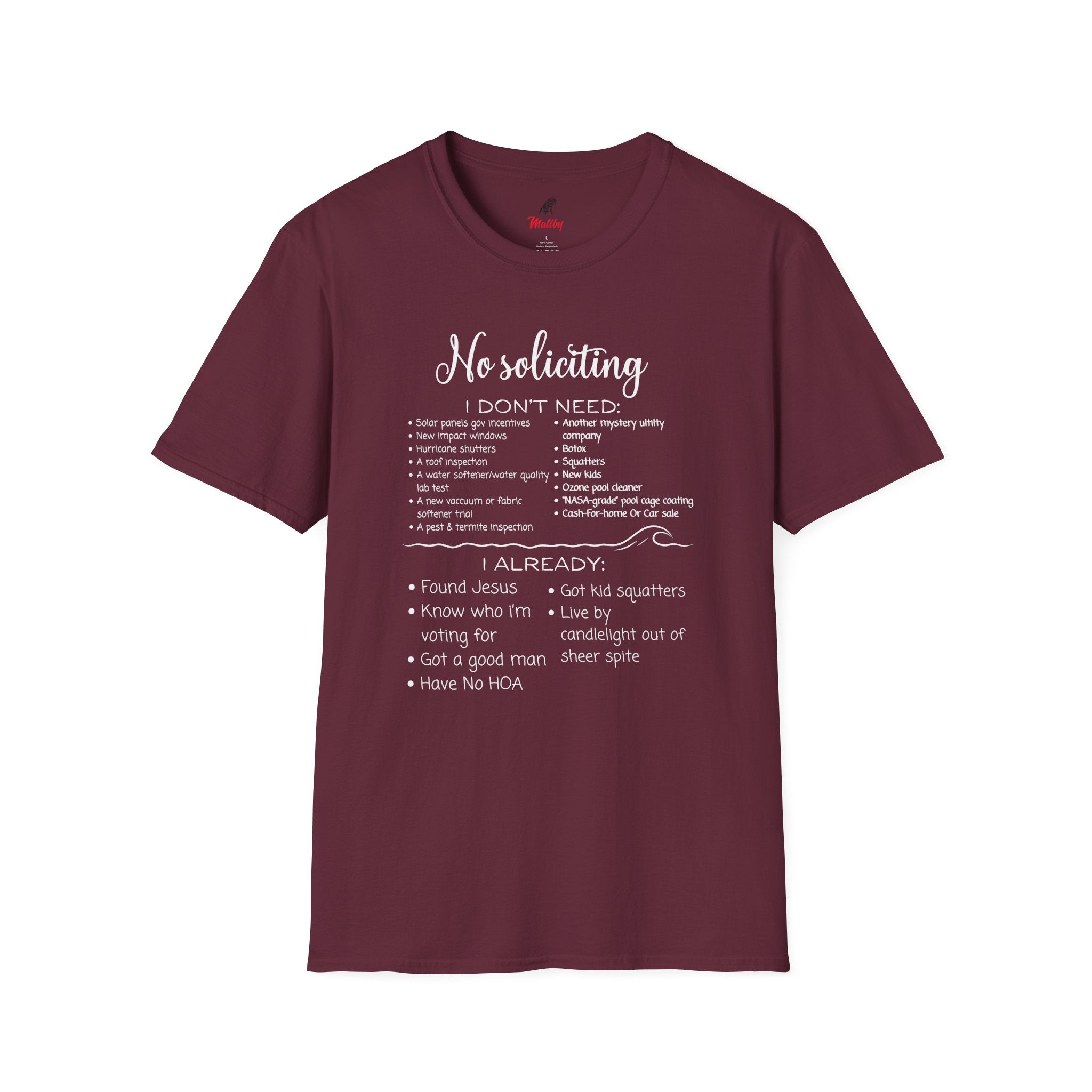 No Soliciting, I Got A Good Man T-Shirt #3 — I Already Found Jesus Funny Tee