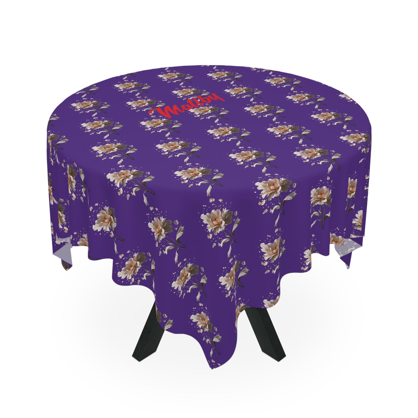 Matiby Purple Flower Tablecloth