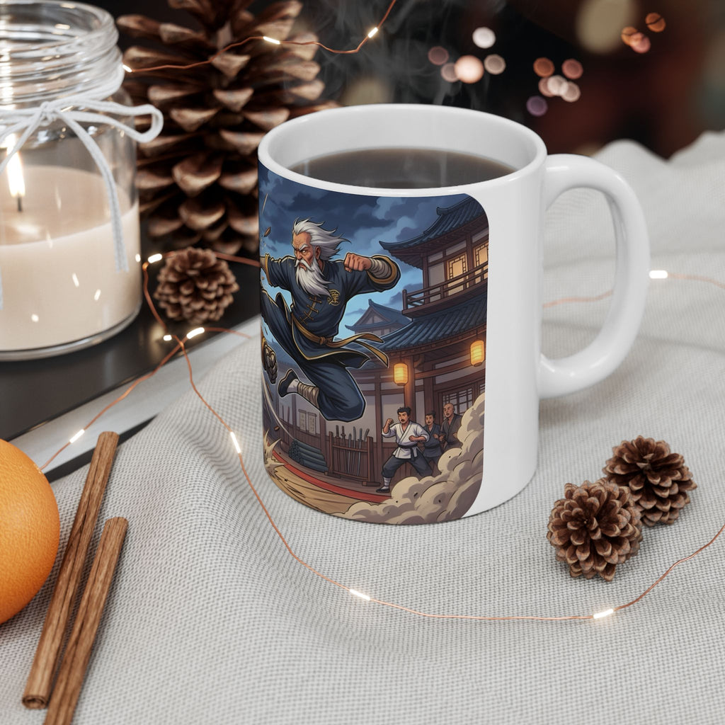 Daylight Saving Time Fight White Ceramic Mug – Brawling For Sleep Cup (11oz, 15oz)