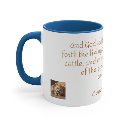 Bible Speaks Gen 1:24 Accent Mug, 11oz