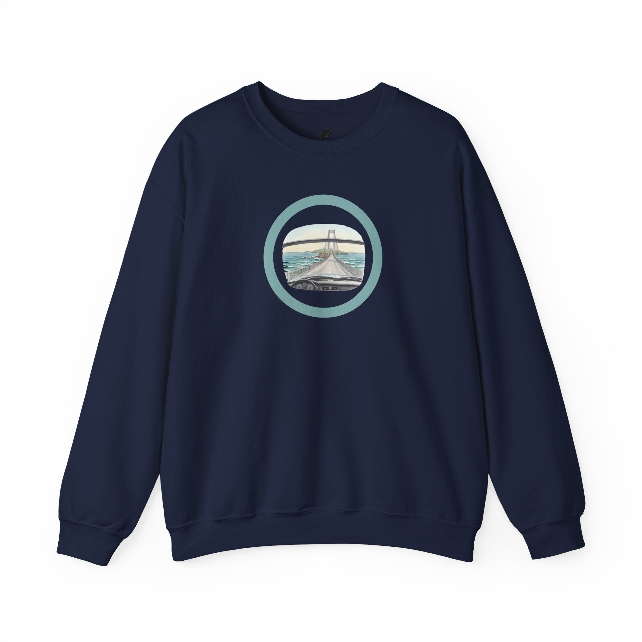 Coastal Bridge Drive Circle Crewneck Sweatshirt