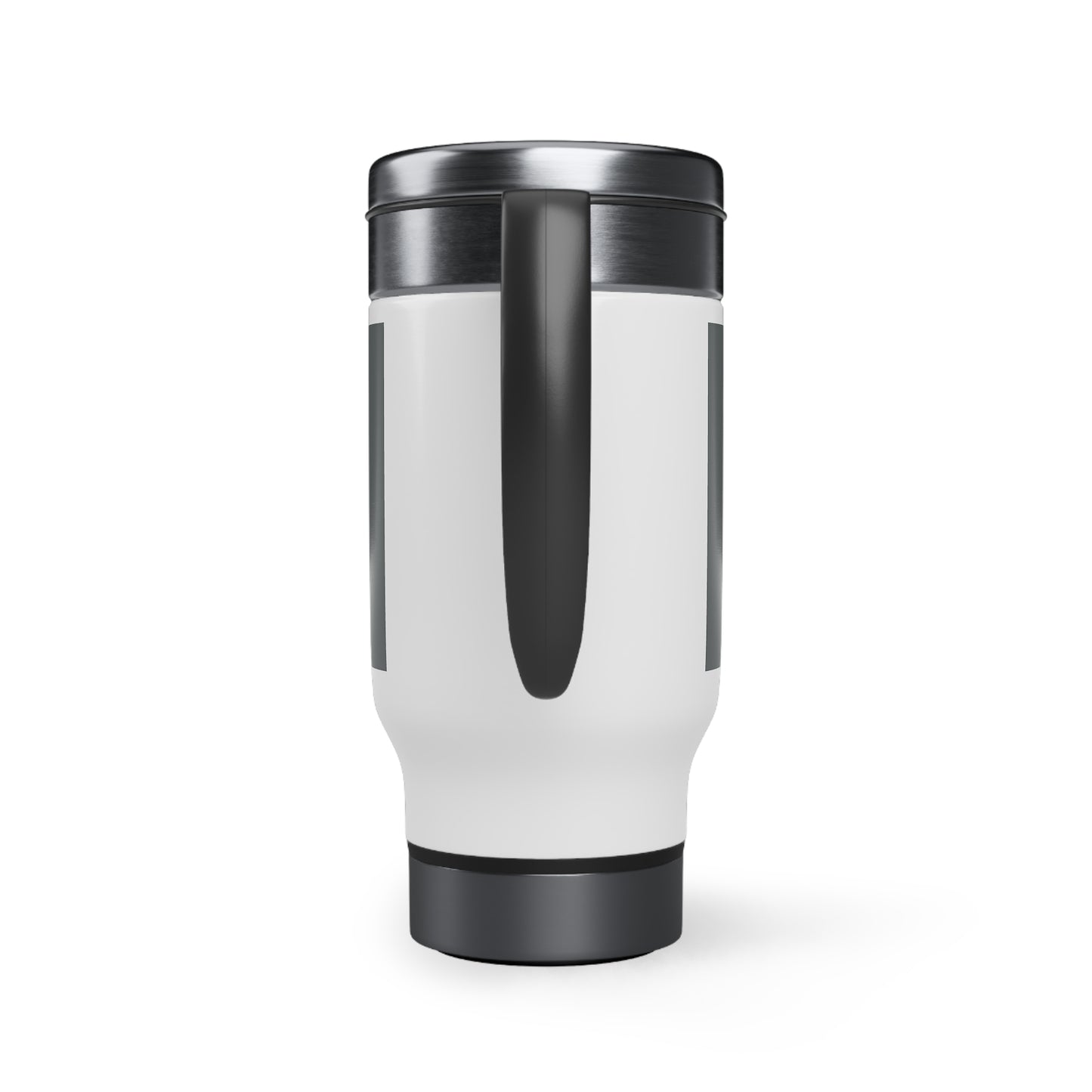 Dark Grey Stainless Steel Travel Mug with Handle, 14oz