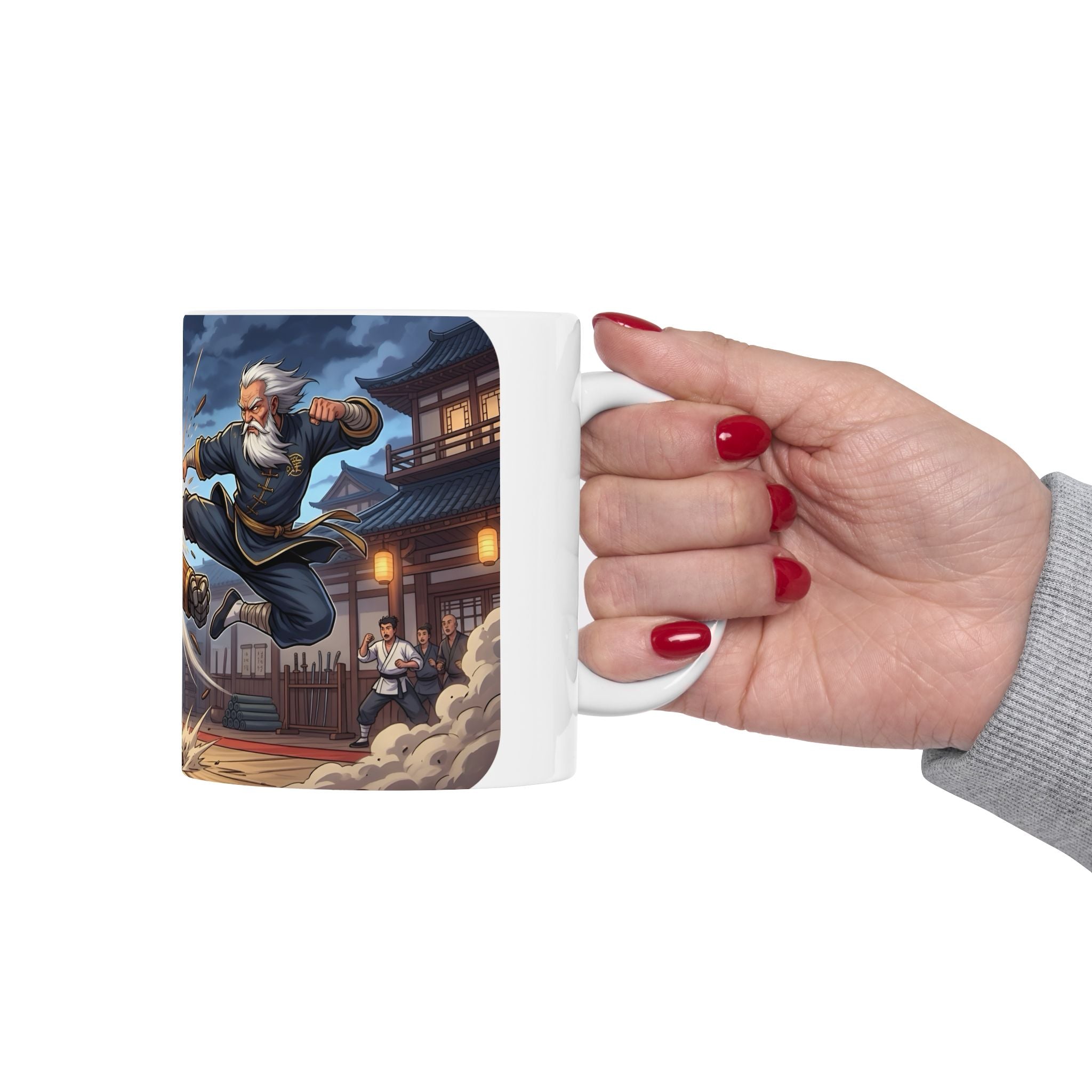Daylight Saving Time Fight White Ceramic Mug – Brawling For Sleep Cup (11oz, 15oz)