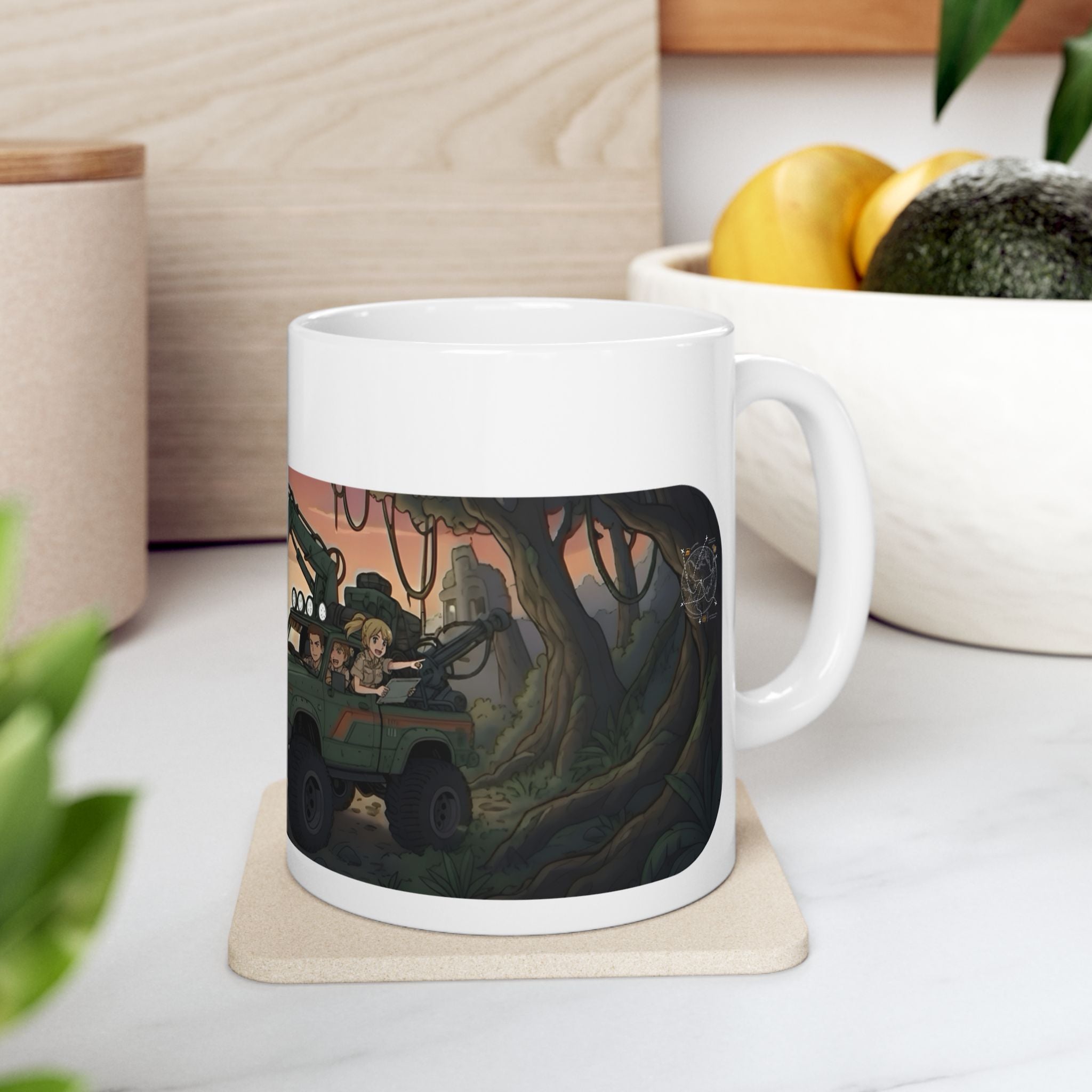 Adventure 4x4 Trucks #17, Archeologist History Lovers On The Go White Ceramic Mug — Find Your Path To The Essentials Cup (11oz & 15oz)