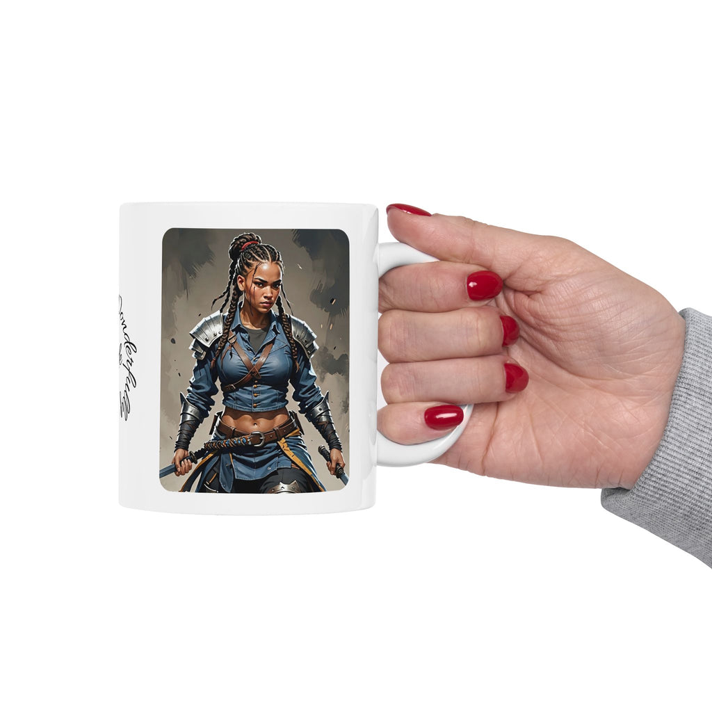 Gentle Woman of Valor #23 White Ceramic Mug - Fearfully & Wonderfully Made Tribute Cup (11oz/15oz)