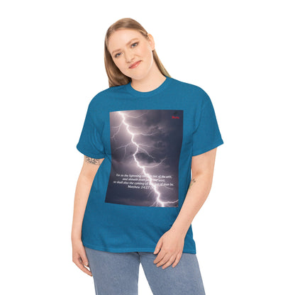 Lightning Style East West Unisex Heavy Cotton Tee