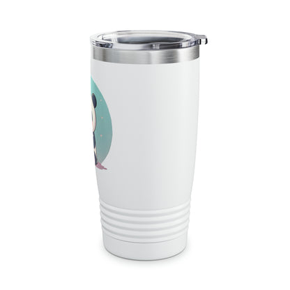 Artzy Panda With Boba Ringneck Tumbler, 20oz