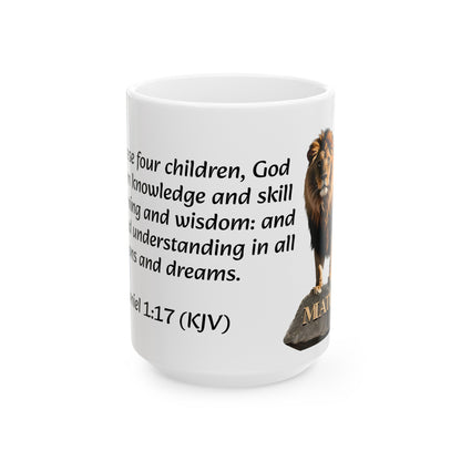 Bible Speaks Daniel 1:17 Ceramic Mug, 11oz