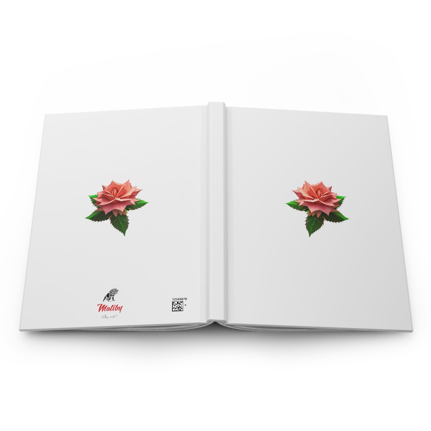 Rose Hardcover Journal Matte White