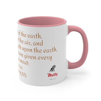 Bible Speaks Gen 1:30 Accent Mug, 11oz