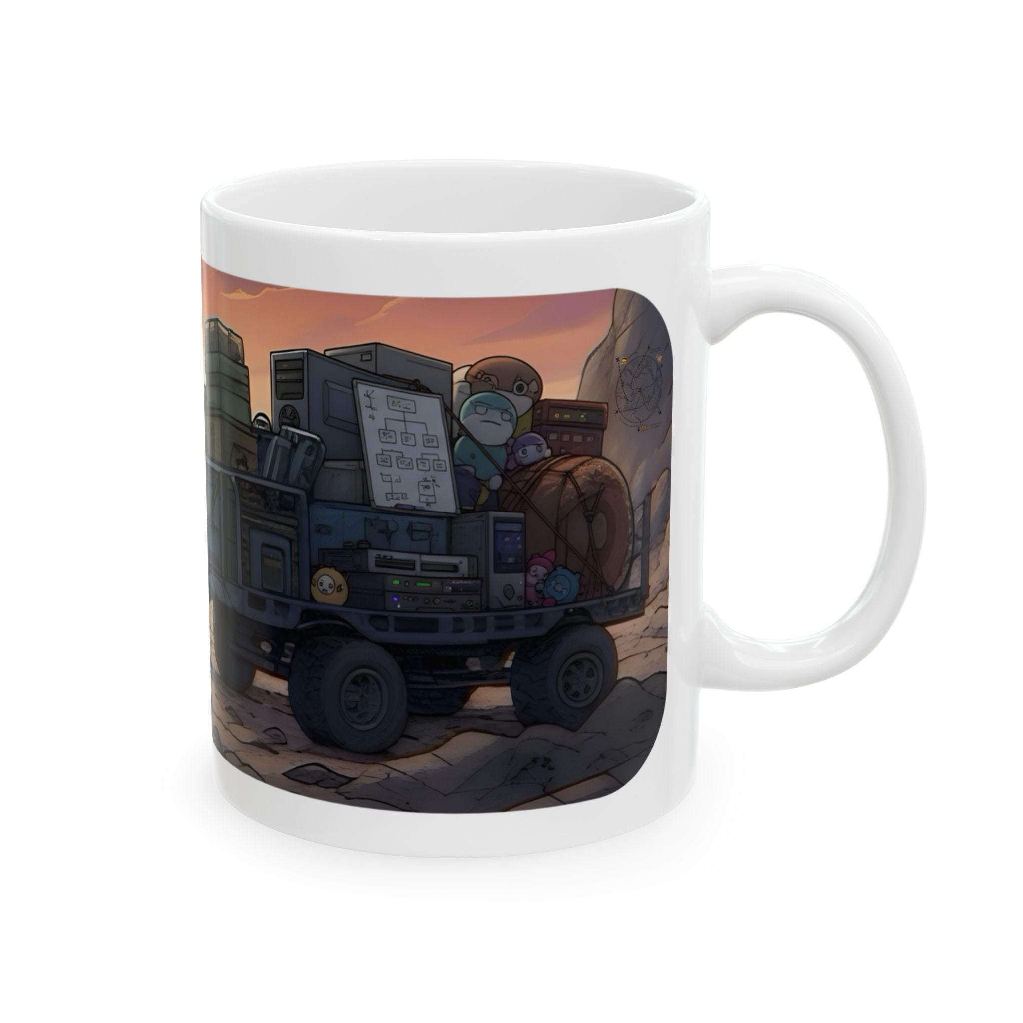 Adventure 4x4 Trucks #24, Indie Game Developers On The Go White Ceramic Mug — Find Your Path To The Essentials Cup (11oz & 15oz)