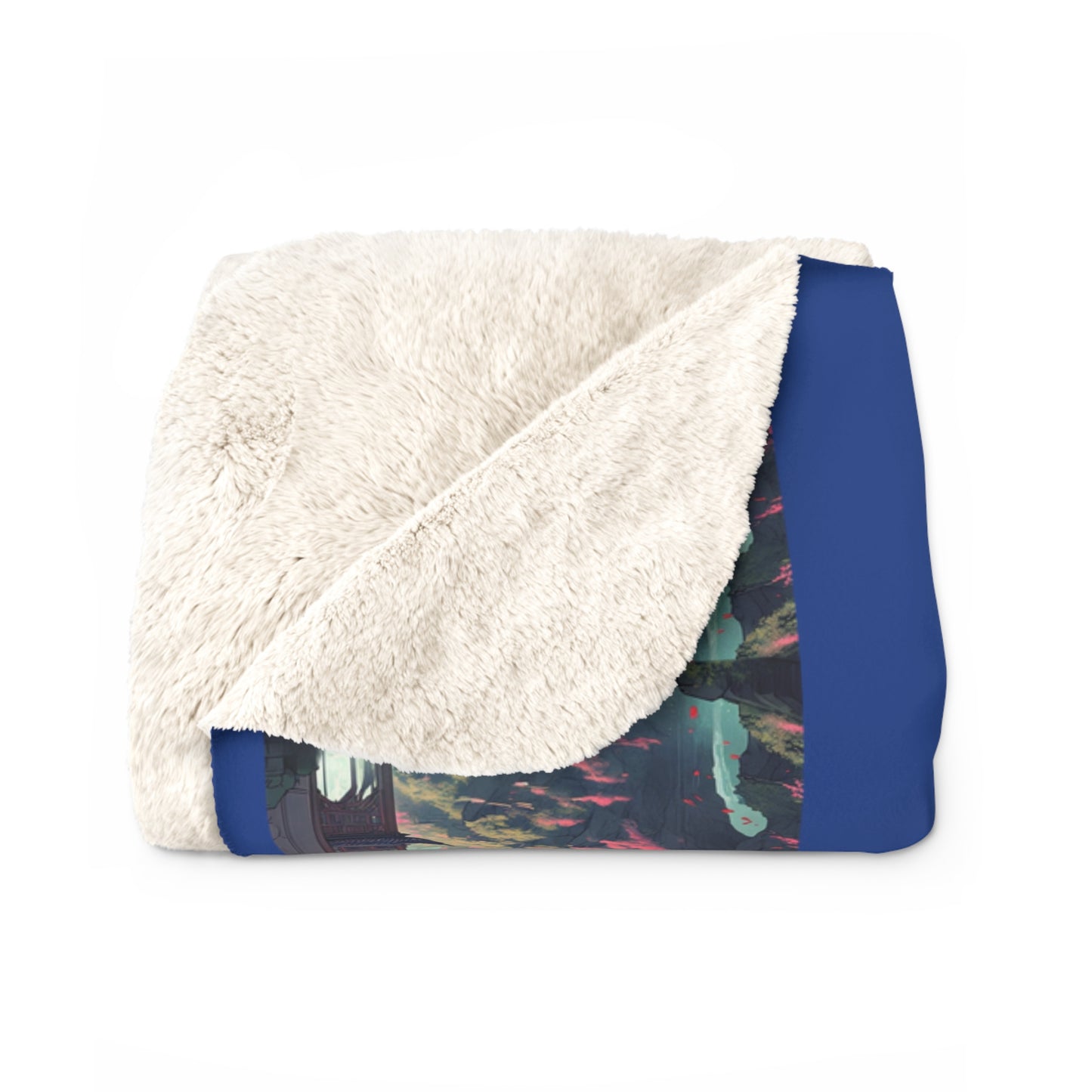 Matiby MEK Blue Sherpa Fleece Blanket