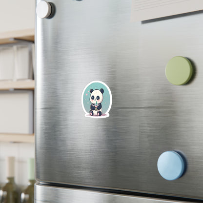 Panda With Boba Kiss-Cut Vinyl Decals