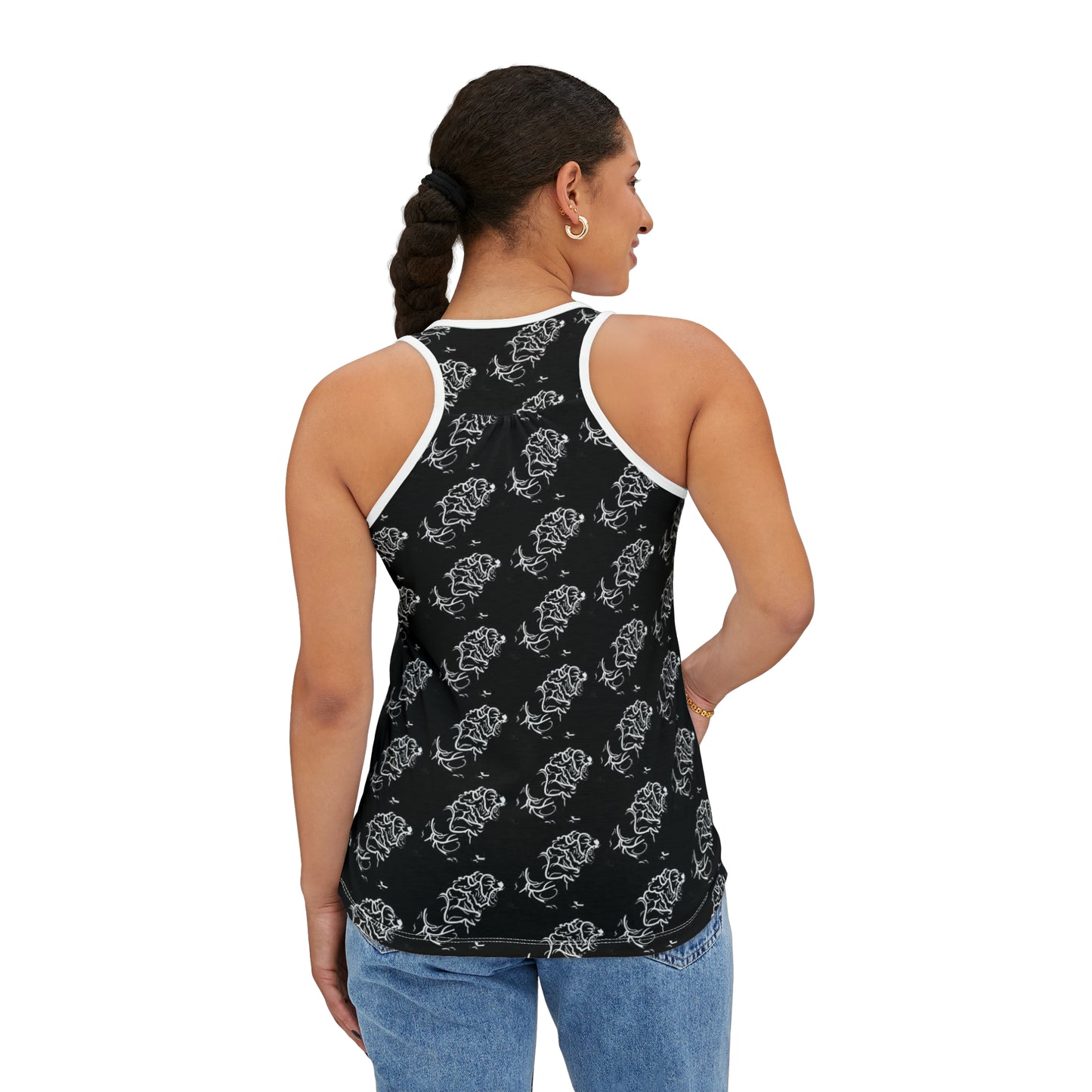 Women's Black Tank Top (AOP)