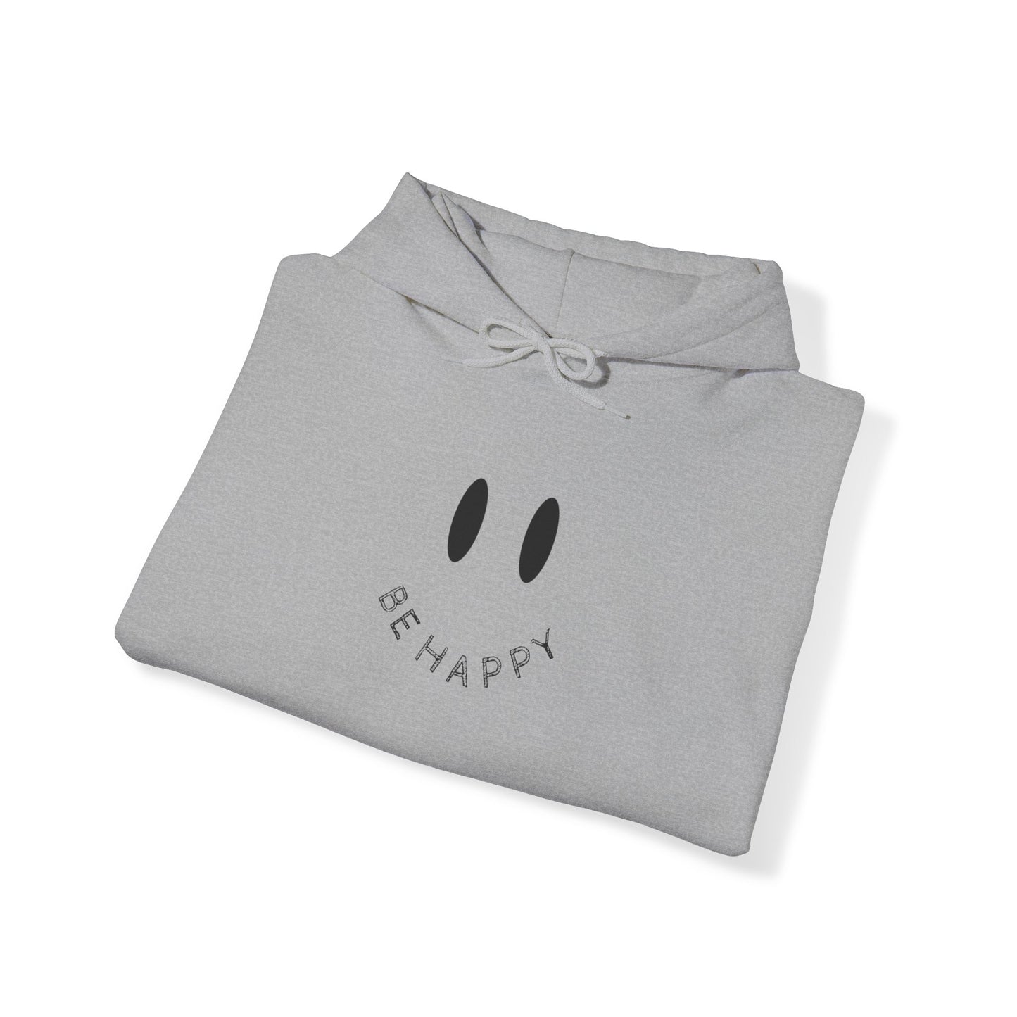 "Be Happy" Smiley Face Unisex Heavy Blend™ Hooded Sweatshirt