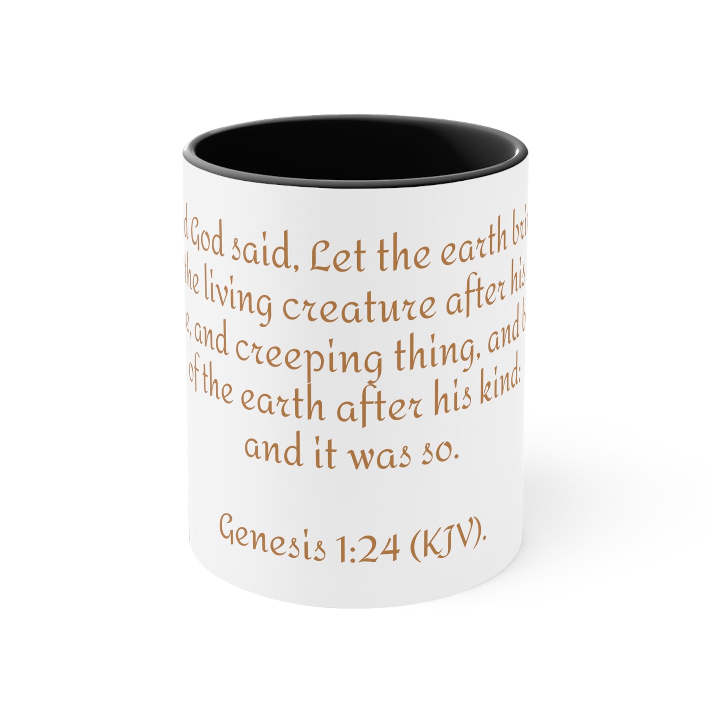 Bible Speaks Gen 1:24 Accent Mug, 11oz