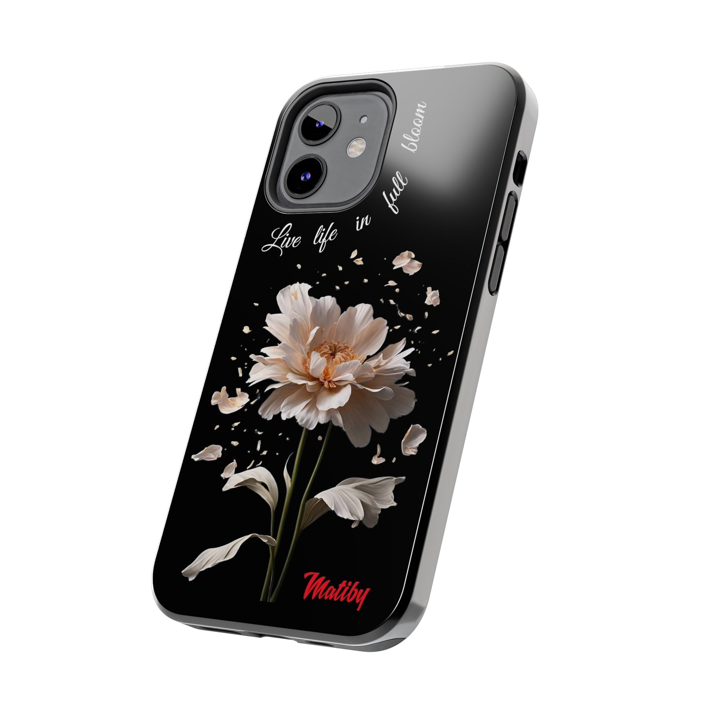 Matiby Amy's Special Flower Bloom Black Tough Phone Cases