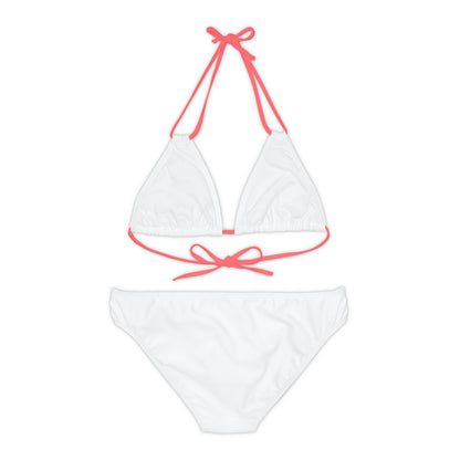 White Strappy Bikini Set (AOP)